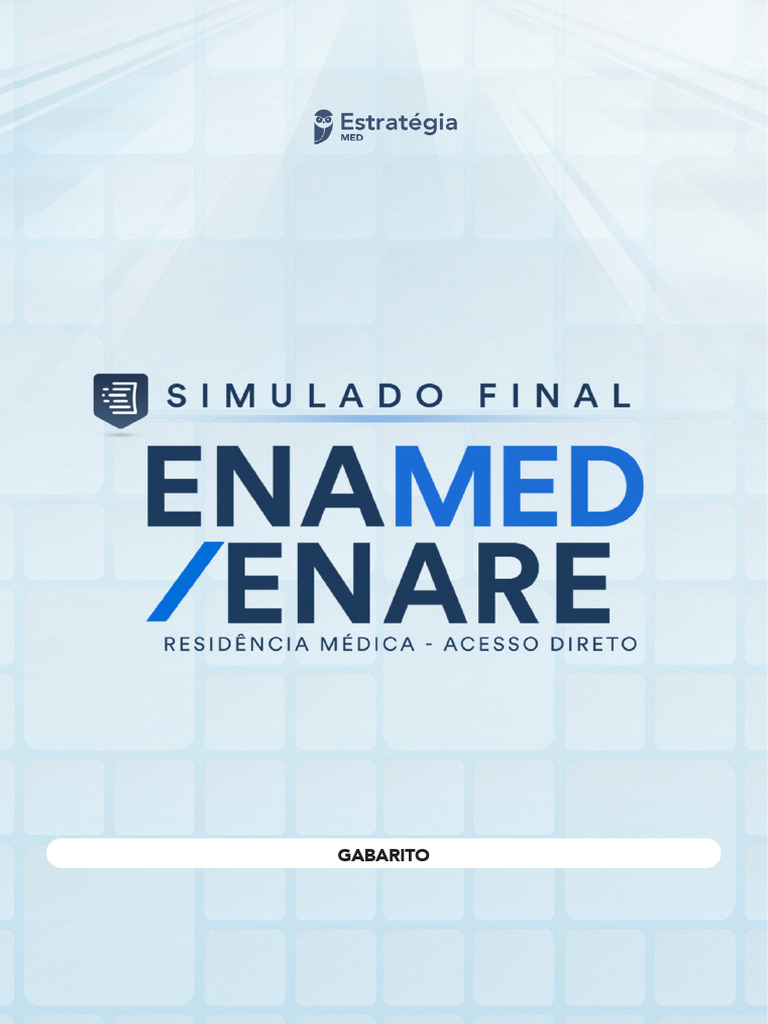 Gabarito Simulado ENAMED 2025 | PDF