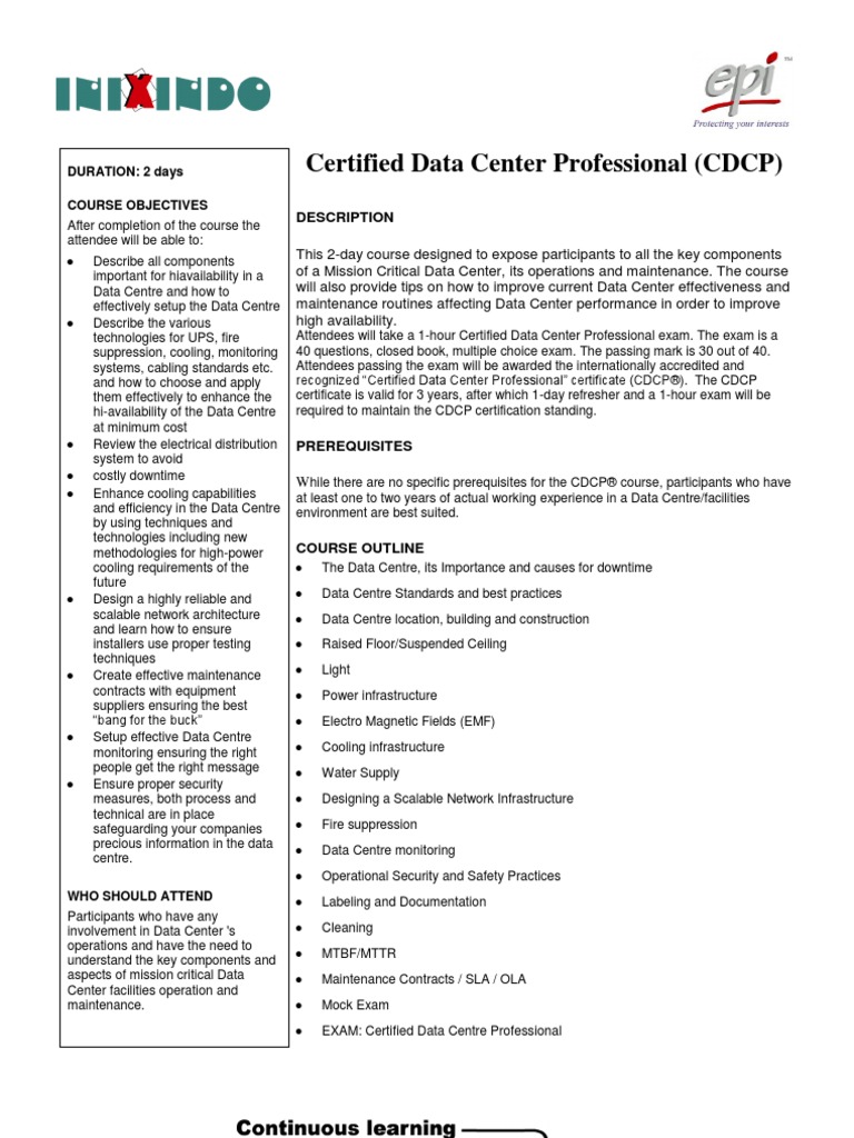 CDCP Zertifizierung