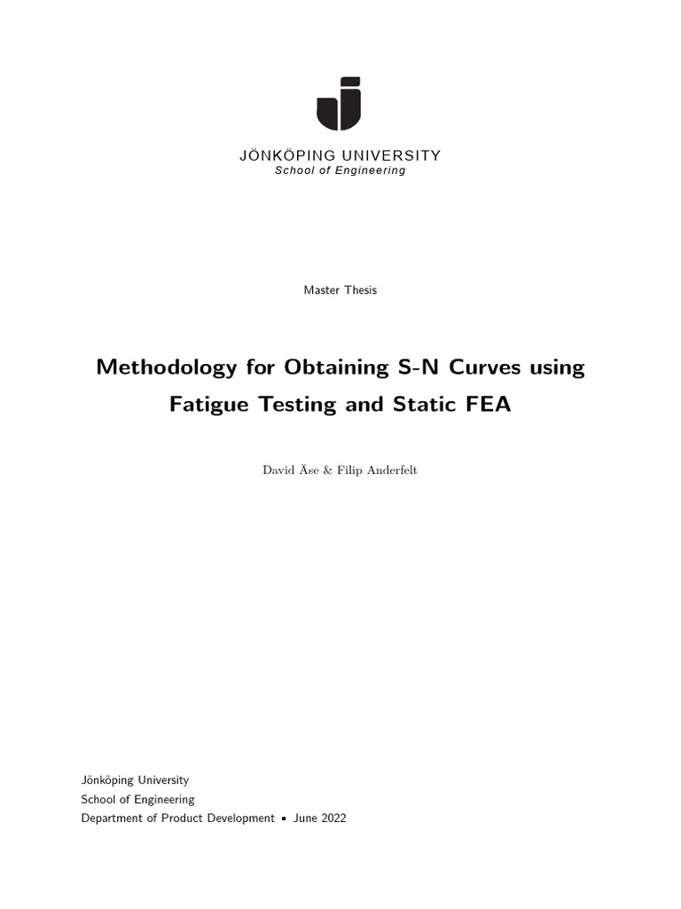 S-N Curve Methodology for Fatigue Testing | PDF | Fatigue (Material ...