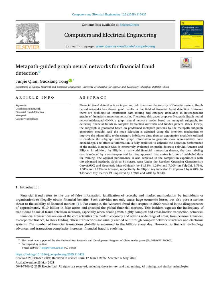 Metapath-GNN for Financial Fraud Detection | PDF | Deep Learning ...