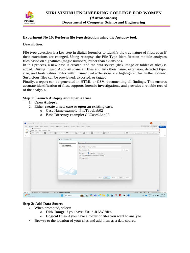 File Type Detection with Autopsy Tool | PDF | File Format | Computer File
