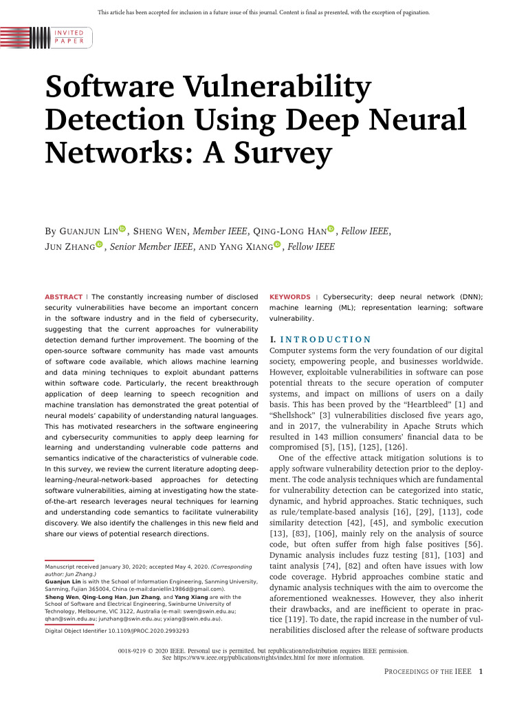 Deep Learning for Software Vulnerability Detection | PDF | Deep ...