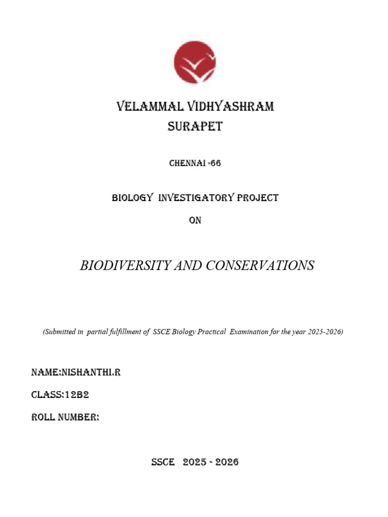 Biodiversity and Conservation Project | PDF