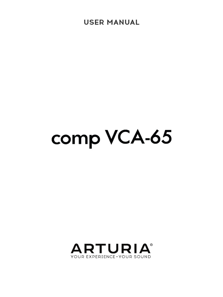 Comp-Vca65 Manual 1 0 1 EN | PDF | Electronics | Sound Production