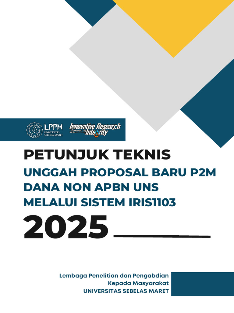 Panduan Unggah Proposal P2M UNS 2025 | PDF