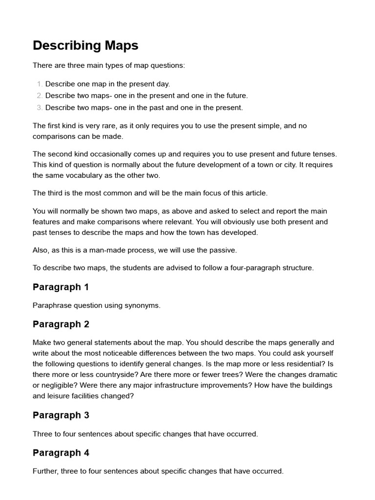How to Describe Map Changes Effectively | PDF | Linguistics | Grammar