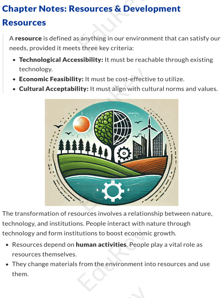 Understanding Resources and Development | PDF | Soil | Sustainability