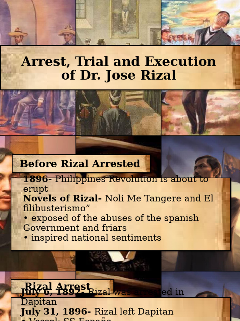 Rizal's Arrest, Trial, and Execution | PDF | Spanish East Indies ...