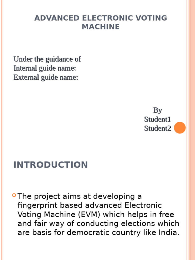 Advanced Fingerprint EVM Design | PDF | Power Supply | Voting