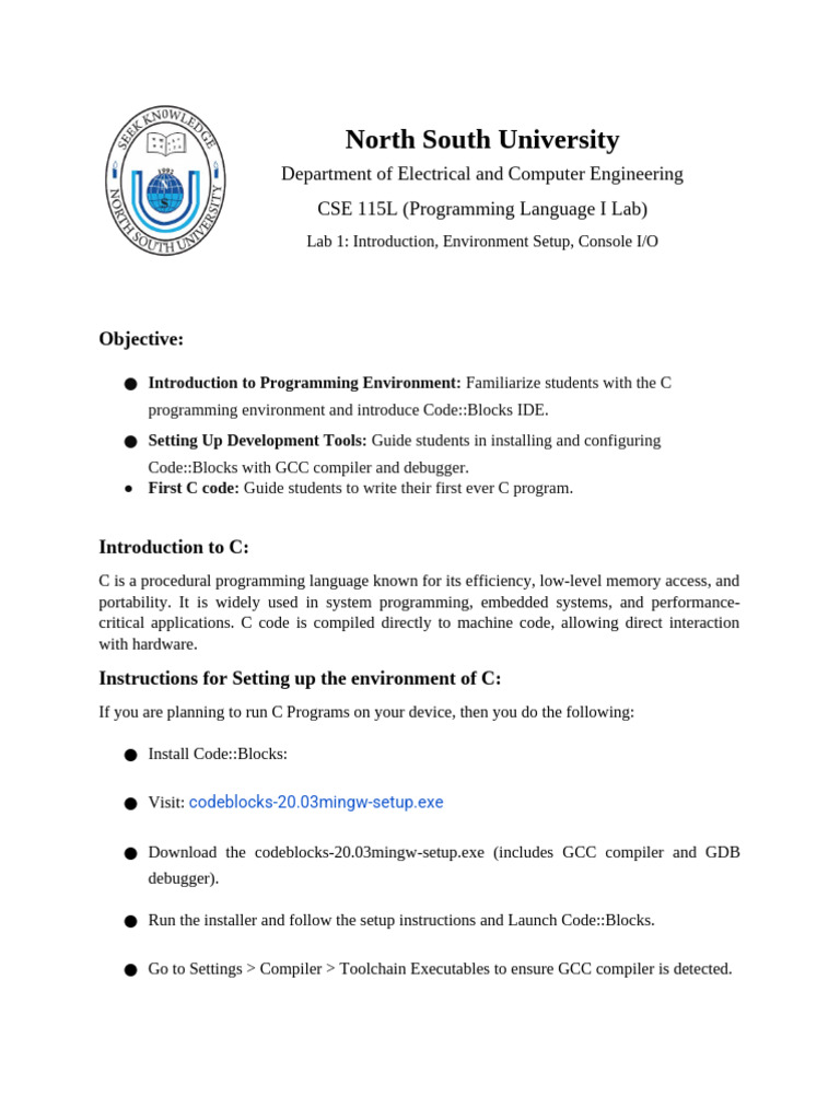 Cse115 Lab 01 - 4084605 | PDF