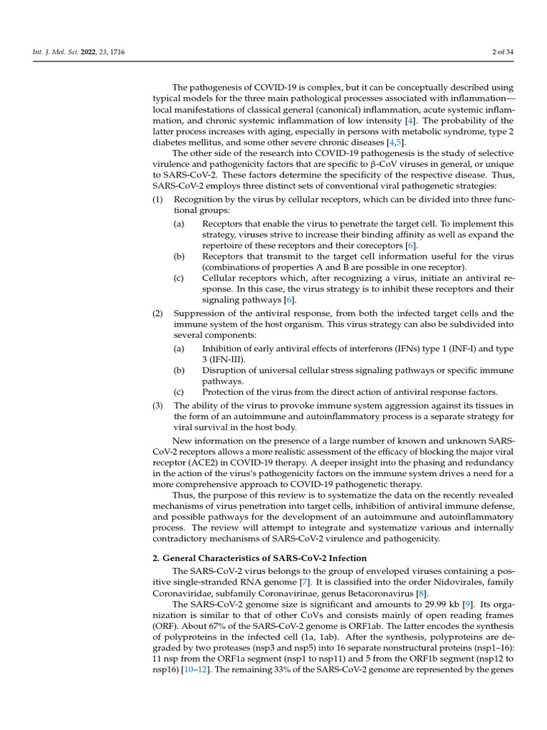 Ijms 23 01716 | PDF | Interferon | Virus