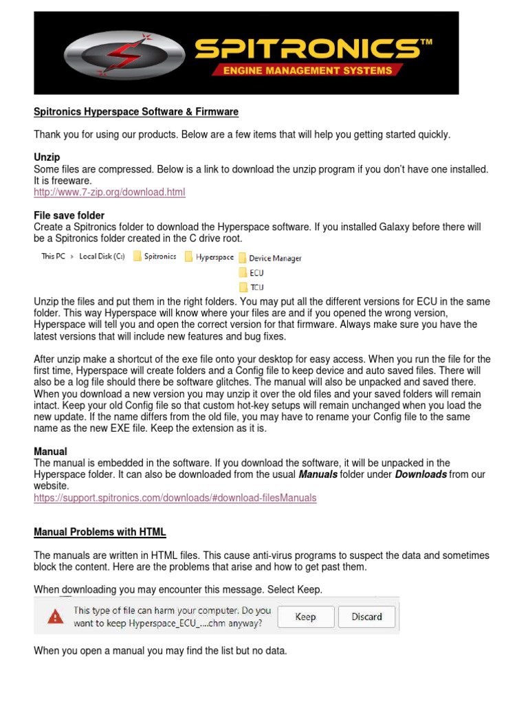 Spitronics Hyperspace Software Guide | PDF | Computer File | Zip (File ...