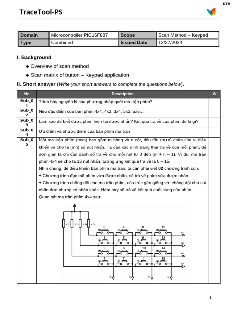 04 Task Keypad | PDF