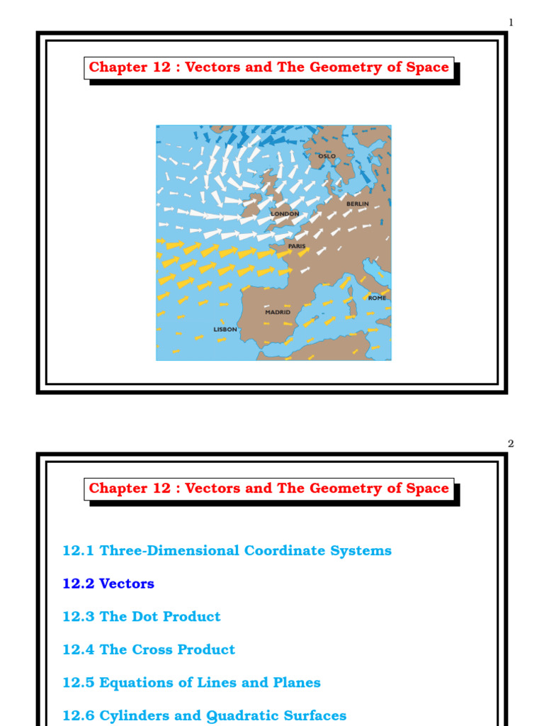 Vectors and Space Geometry Explained | PDF | Euclidean Vector | Algebra