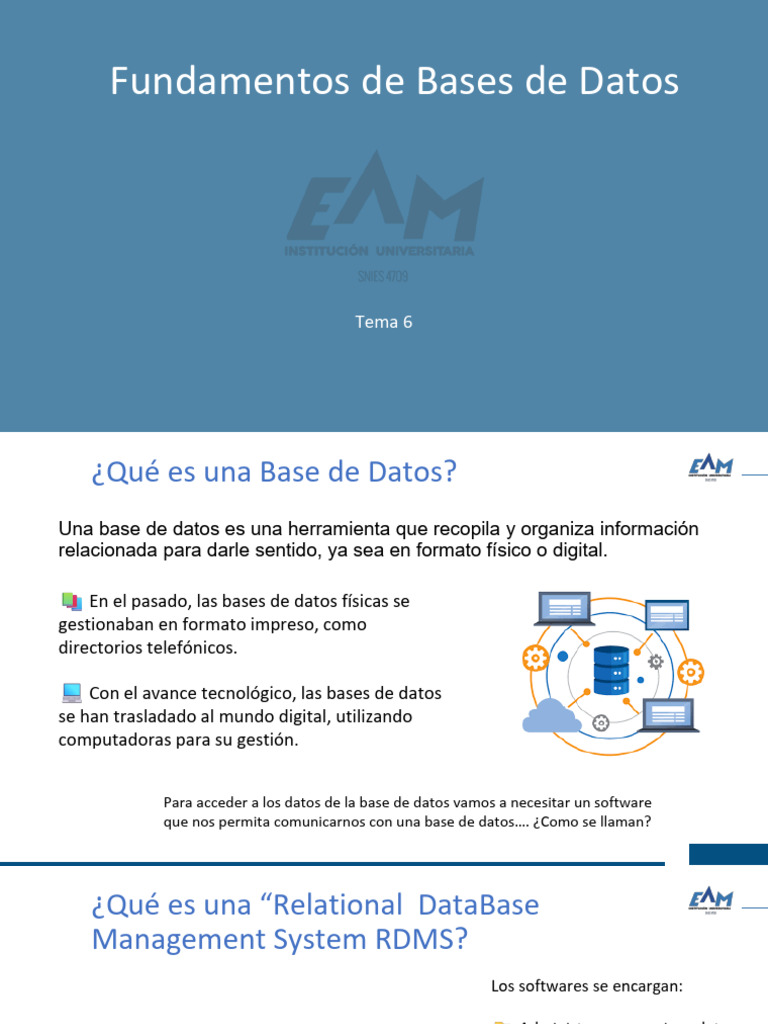 Fundamentos de Bases de Datos RDBMS | PDF | Bases de datos | SQL