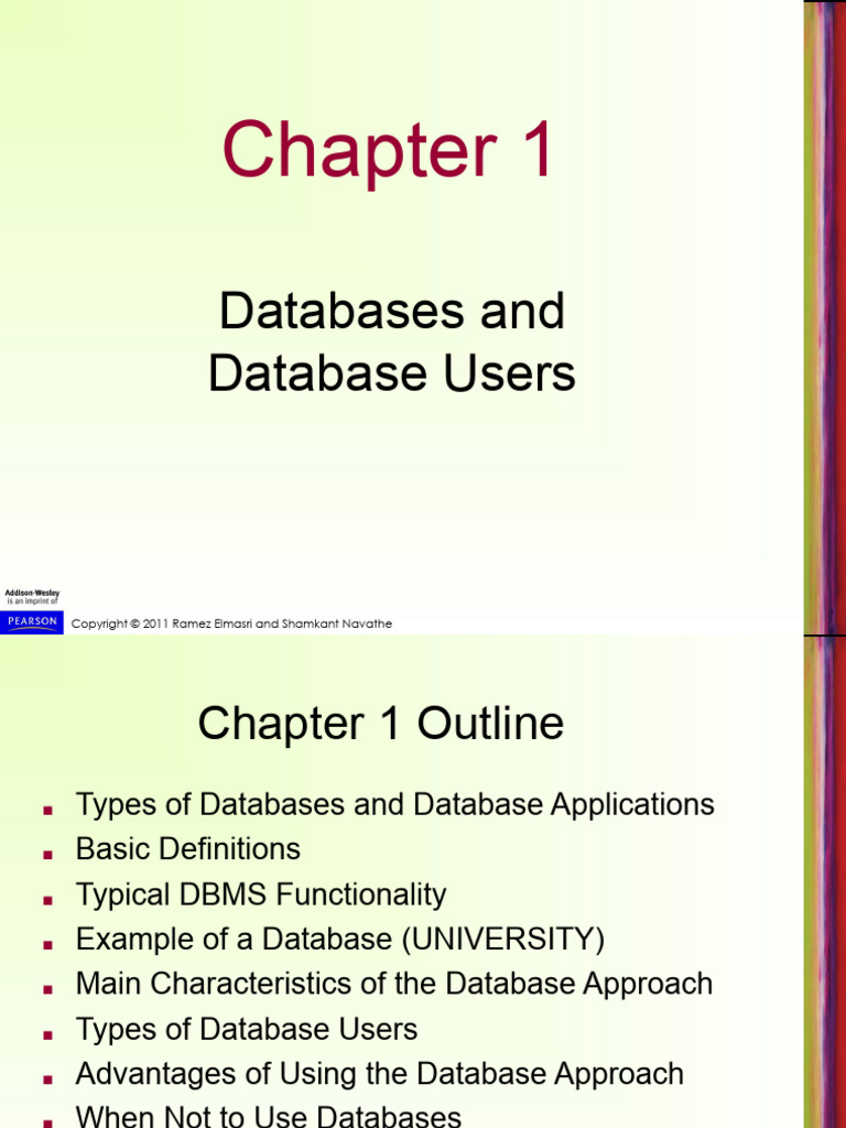 Ch01 Databases and Database Users | PDF | Databases | Database Transaction