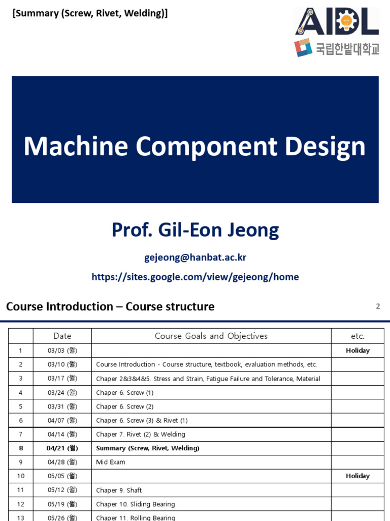Machine Component Design Course Overview | PDF | Nut (Hardware ...