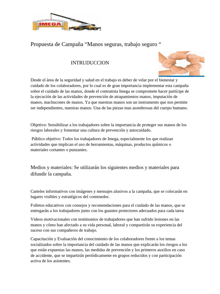 Propuesta de Campaña de Imega | PDF