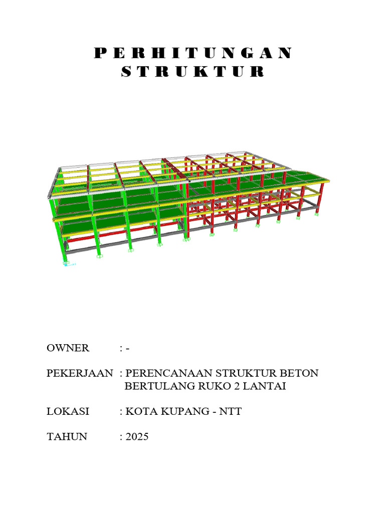 Perencanaan Struktur Ruko 2 Lantai NTT | PDF