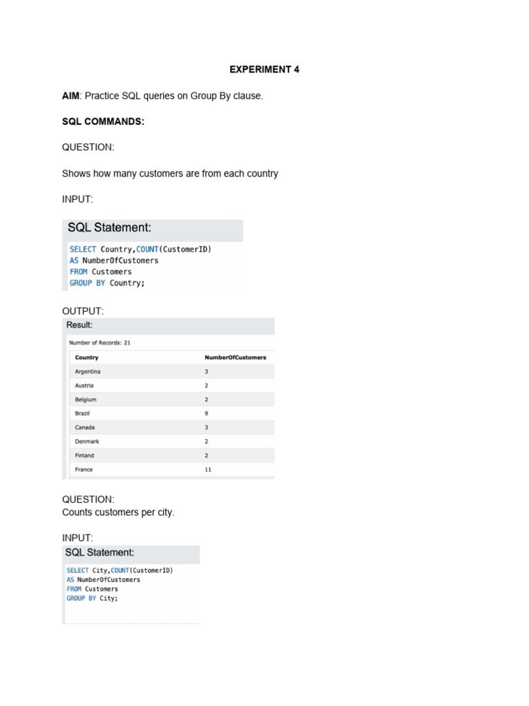 SQL Queries for Customer Analysis | PDF