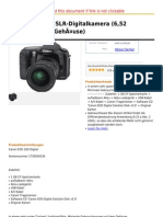 Canon EOS 10D SLR-Digitalkamera (6,52 Megapixel, Nur GehÃƒÂ Use)