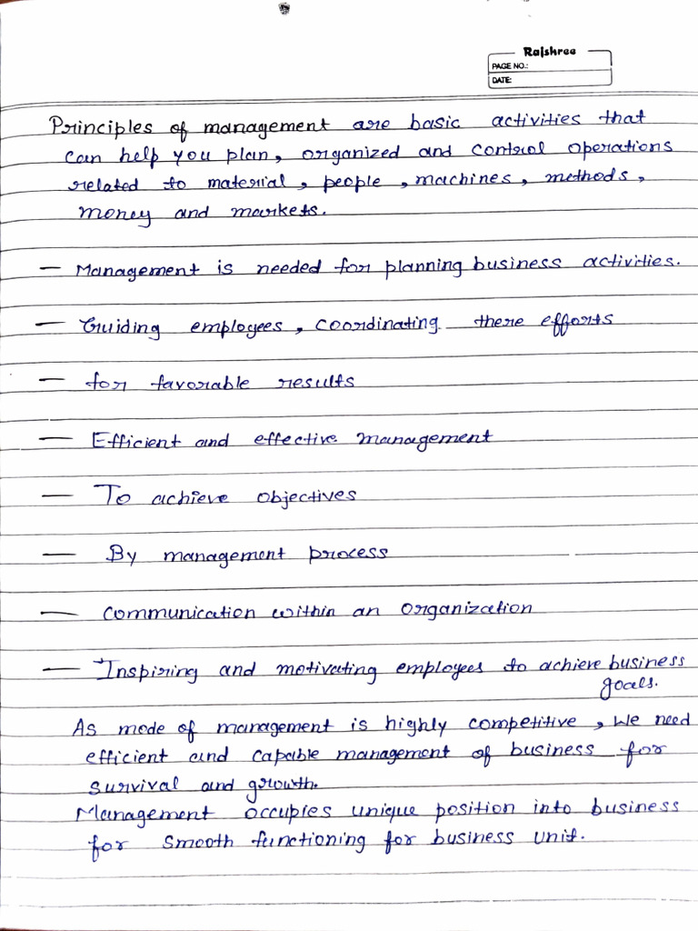 Principles of Effective Management | PDF
