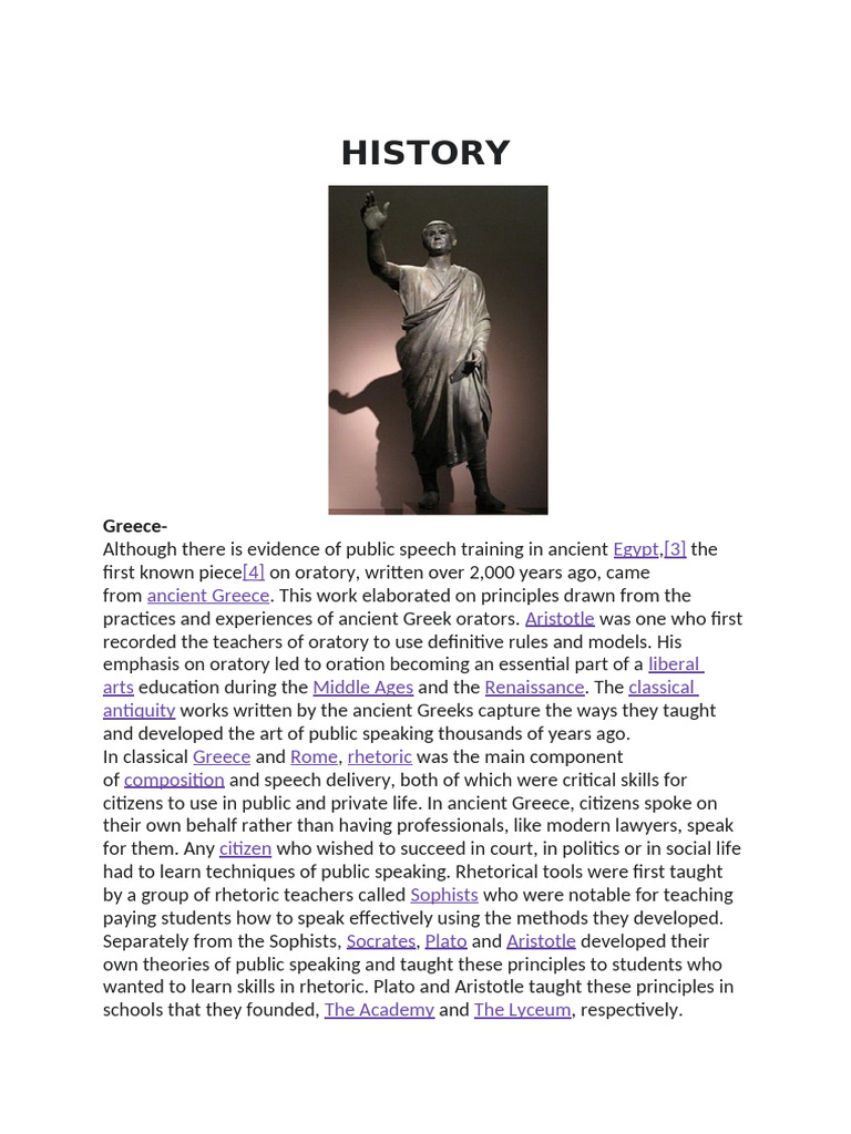 History: Greece | PDF | Public Speaking | Rhetoric