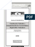 Clasificacion Vehicular Directiva 002-2006-Mtc