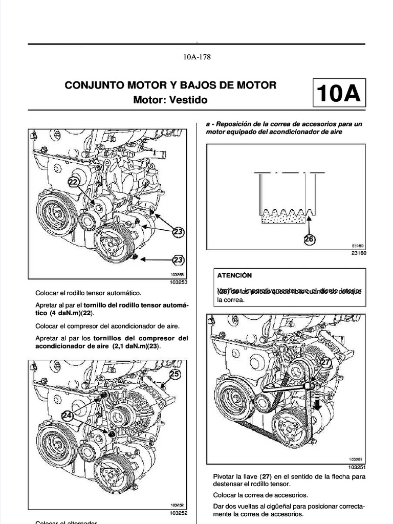 Manual de Montaje Motor K4M 1.6 16V | PDF | Tornillo | Tuerca (Hardware)