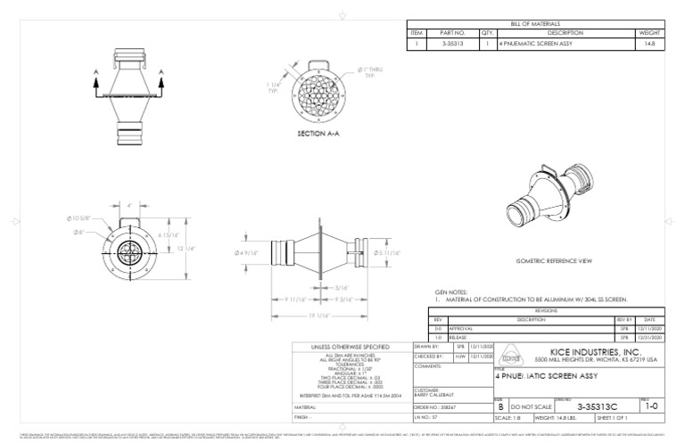 3-35313c-01r1-0 4 Pnuematic Screen Assy | PDF