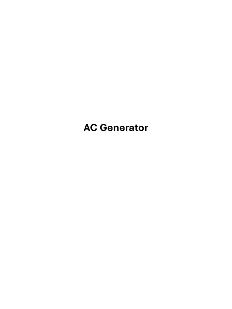 AC Generator | PDF