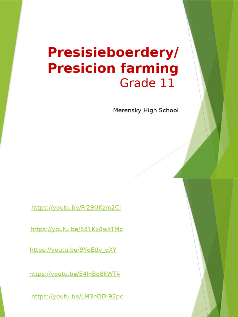 Precision Farming Overview for Grade 11 | PDF | Geographic Information ...