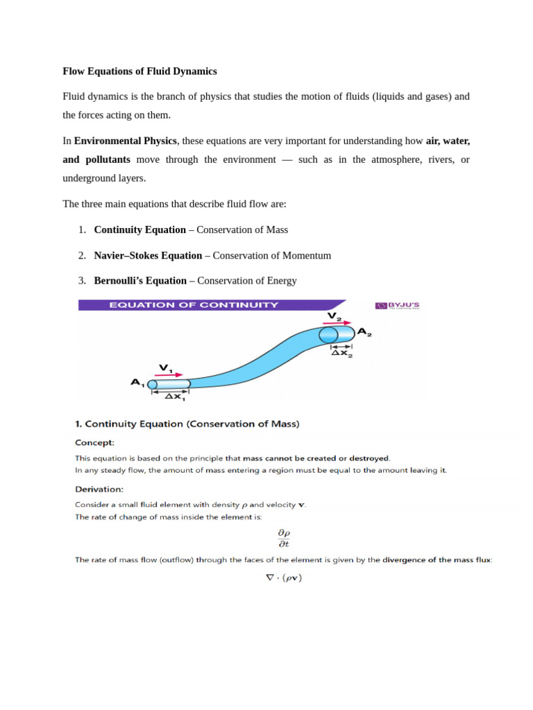 Fluid Dynamics and Environmental Impact | PDF | Fluid Dynamics | Turbulence
