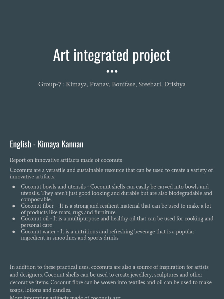 Art Integrated Project Group-7 | PDF