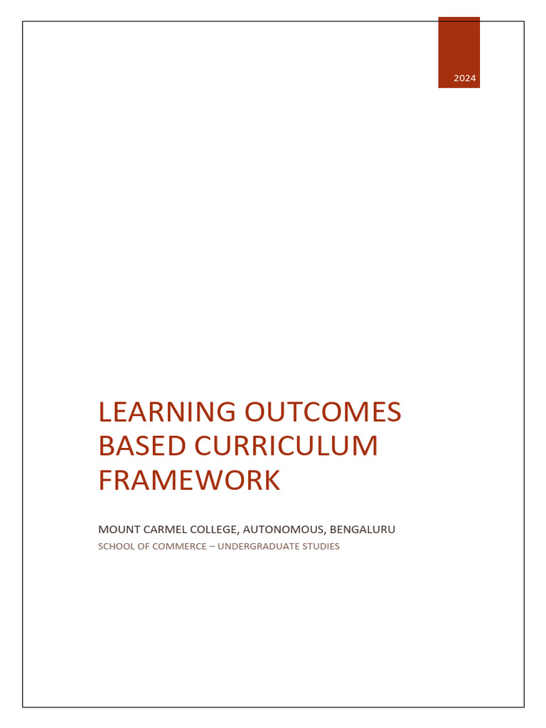 2024 Learning Outcomes Curriculum Framework | PDF | Matrix (Mathematics ...