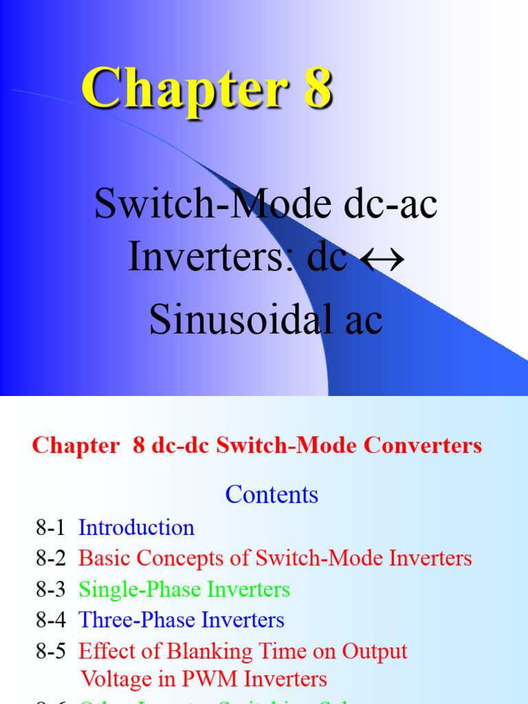 Switch-Mode DC-AC Inverters Overview | PDF | Power Inverter | Power ...