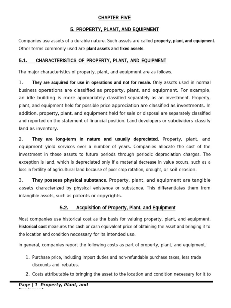 Understanding Property, Plant, and Equipment | PDF | Depreciation ...