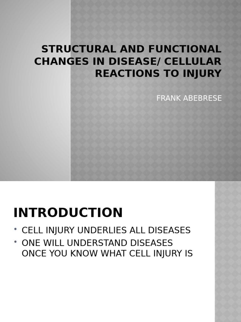 Cell Injury and Disease Mechanisms | PDF | Necrosis | Biology