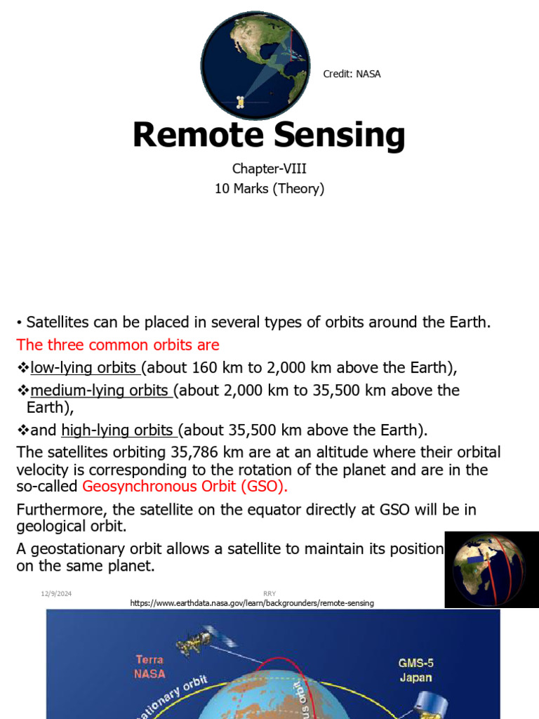 Understanding Remote Sensing Orbits and Types | PDF | Lidar ...
