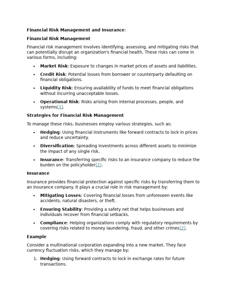 Financial Risk Management Strategies Explained | PDF | Financial Risk ...