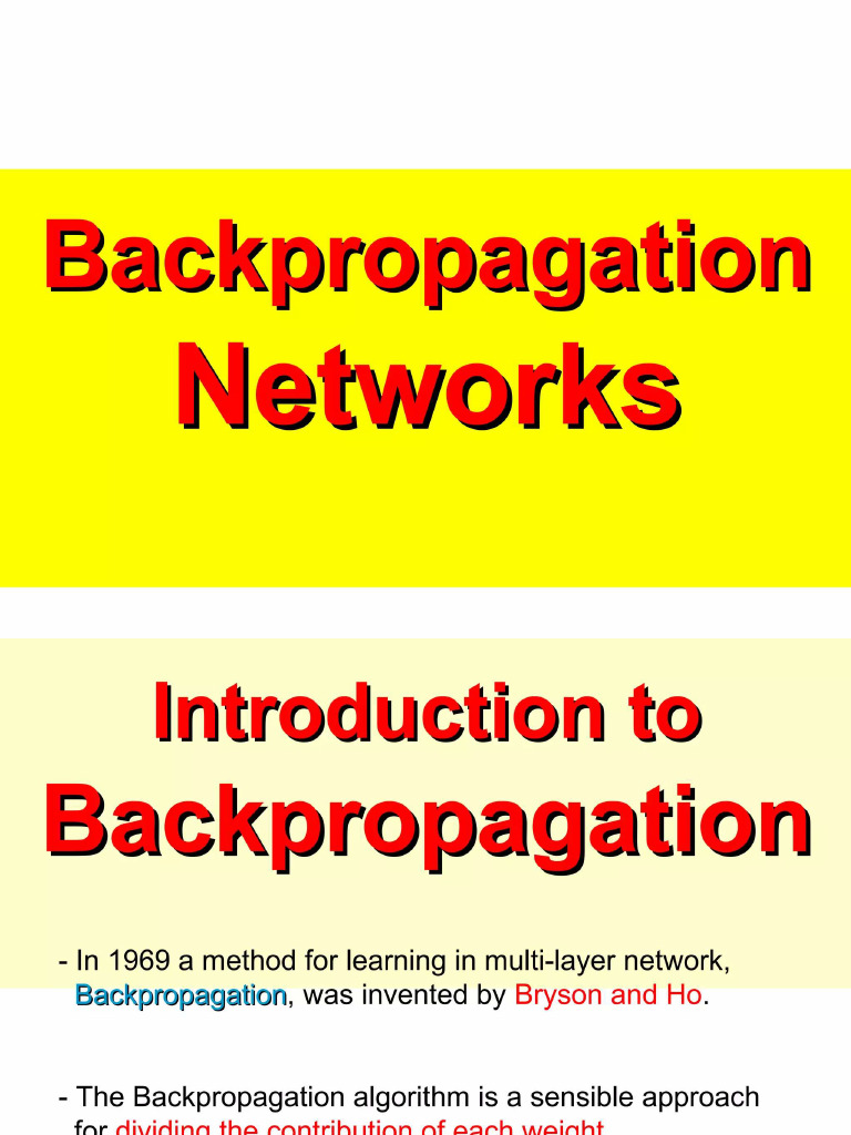 Backpropagation Networks | PDF