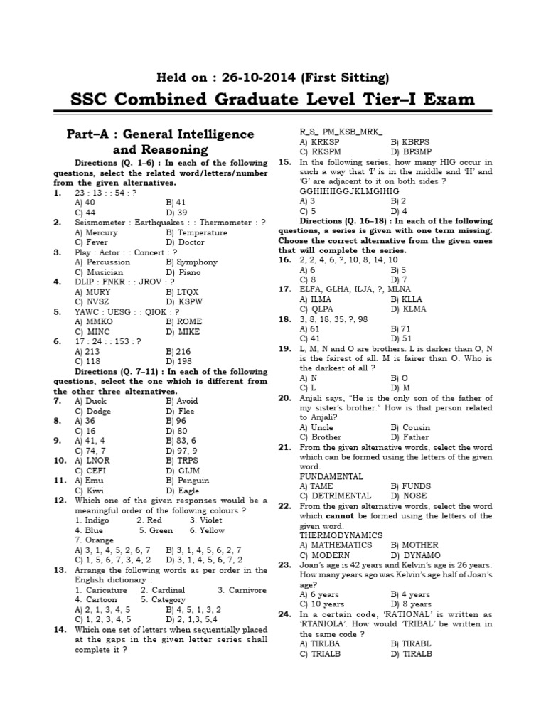 General Intelligence and Reasoning Practice Questions | PDF | Chess ...