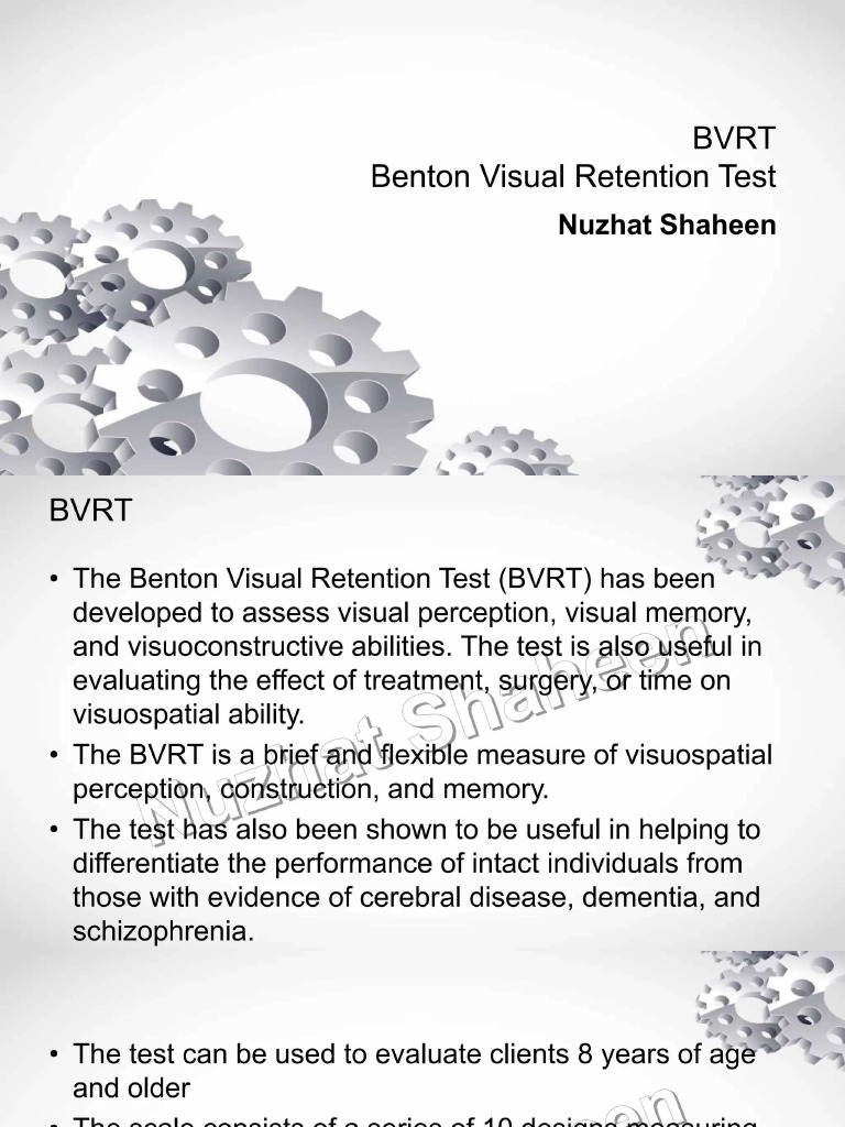 Benton BVRT Interpretations | PDF