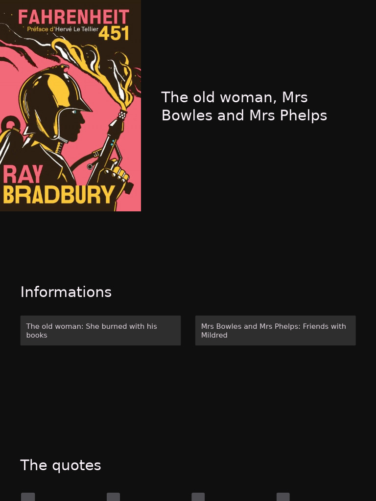 The Old Woman Mrs Bowles and Mrs Phelpss | PDF