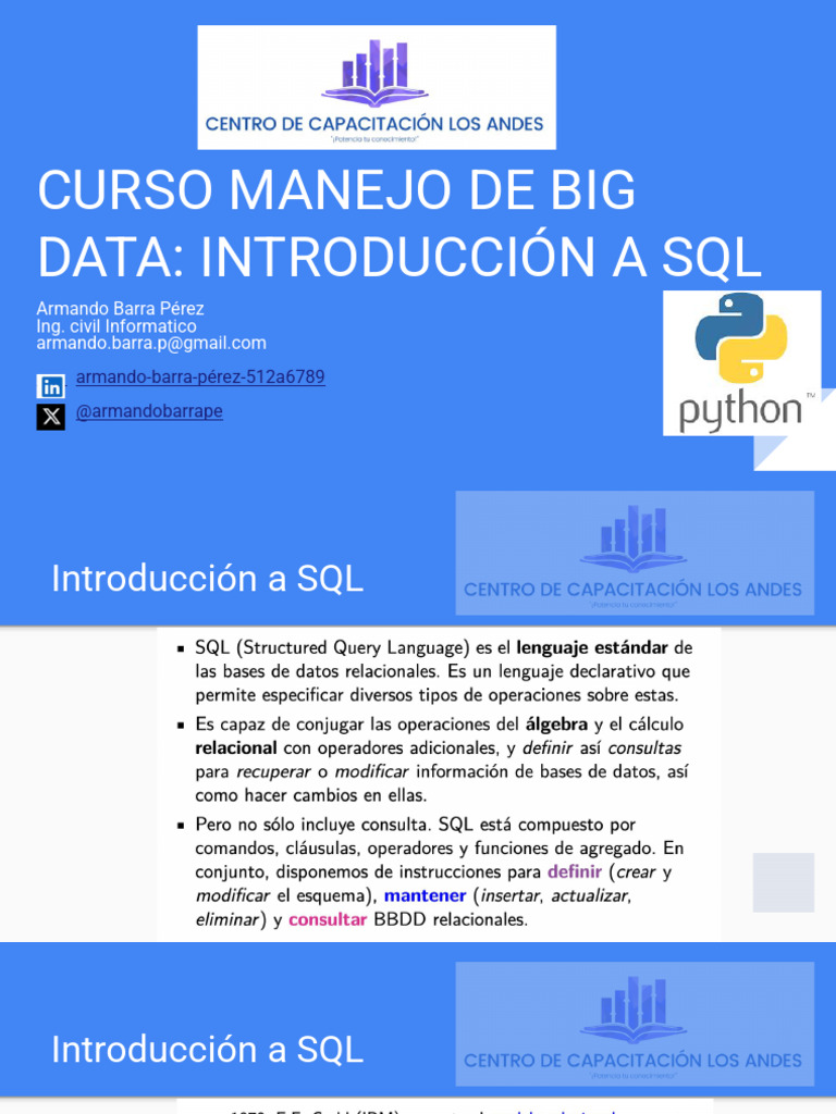 Introducción a SQL para Ciencia de Datos | PDF | SQL | Datos