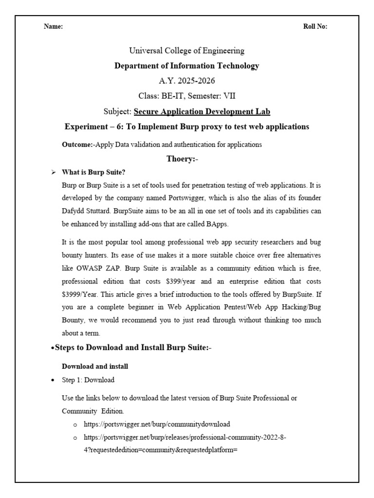Burp Proxy Web App Testing Guide | PDF | Proxy Server | Software ...