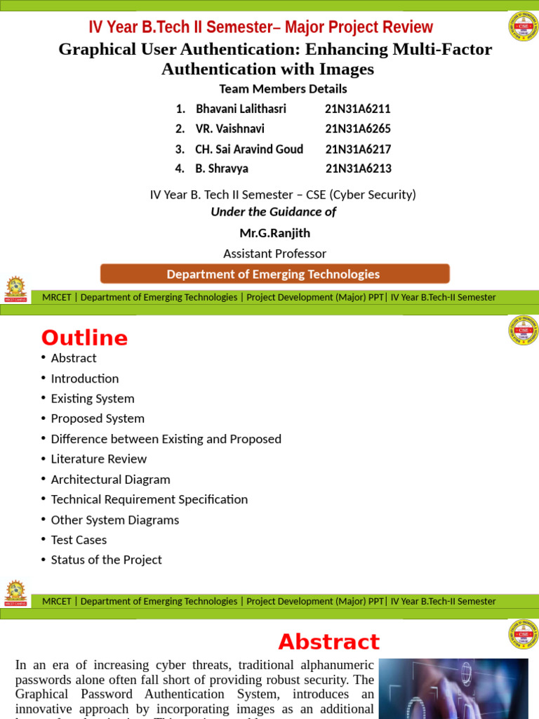 Graphical User Authentication Project | PDF | Password | Phishing