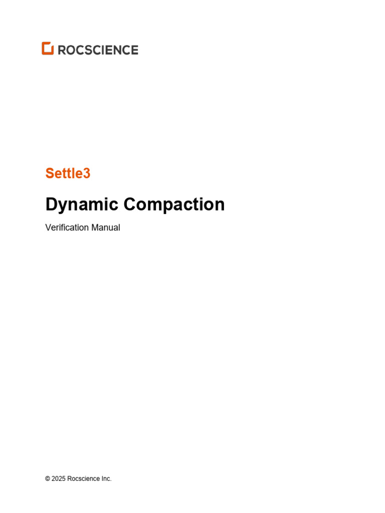 Settle3 Dynamic Compaction Manual | PDF | Elasticity (Physics) | Physics