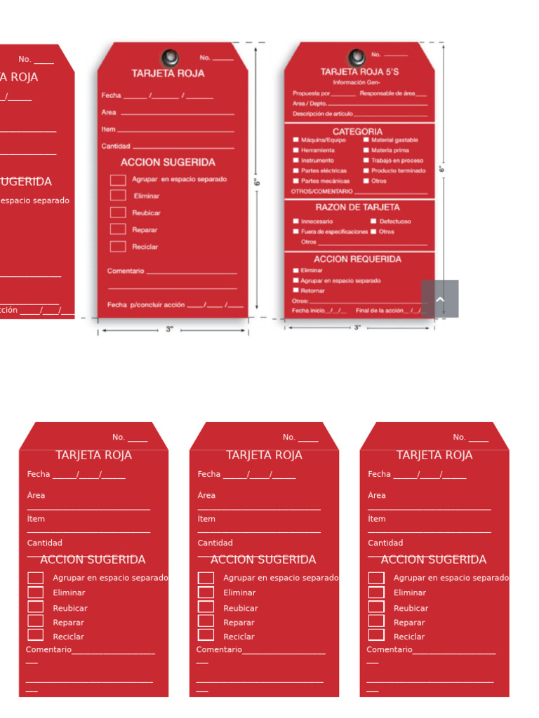 Formulario de Tarjeta Roja y Mantenimiento | PDF