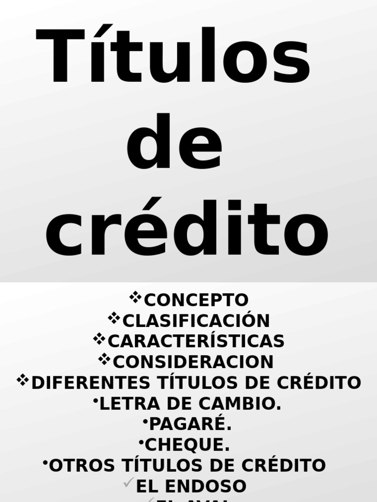 Titulosdecredito LCPCH | PDF | Pagaré | Dinero